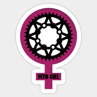 Bike Chainring MTB GIRL Sticker